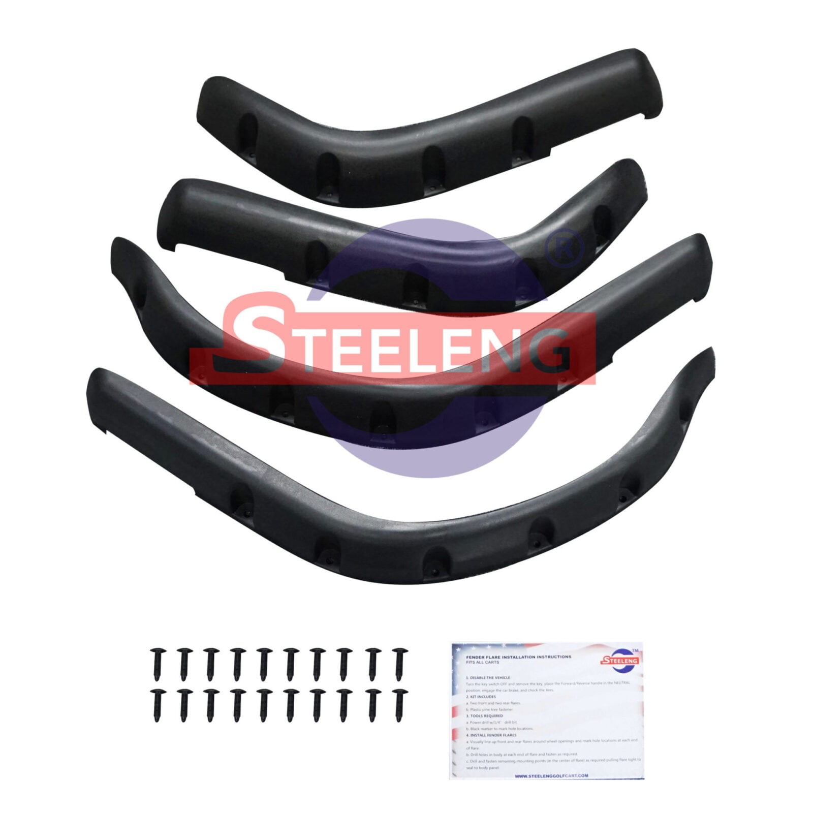 Yamaha G14G22 Golf Cart Fender Flares (Full Set) Prime Golf Parts