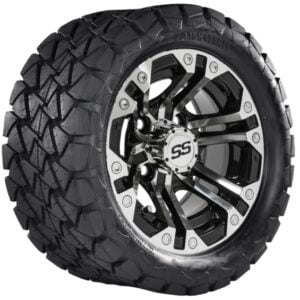 10" GTW Specter Machined Wheels 22" Timberwolf Mud Tires (Set of 4)