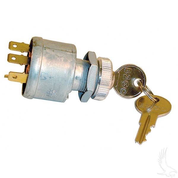 EZGO Key Switch with Factory Lights - 4 Terminal Ignition Switch